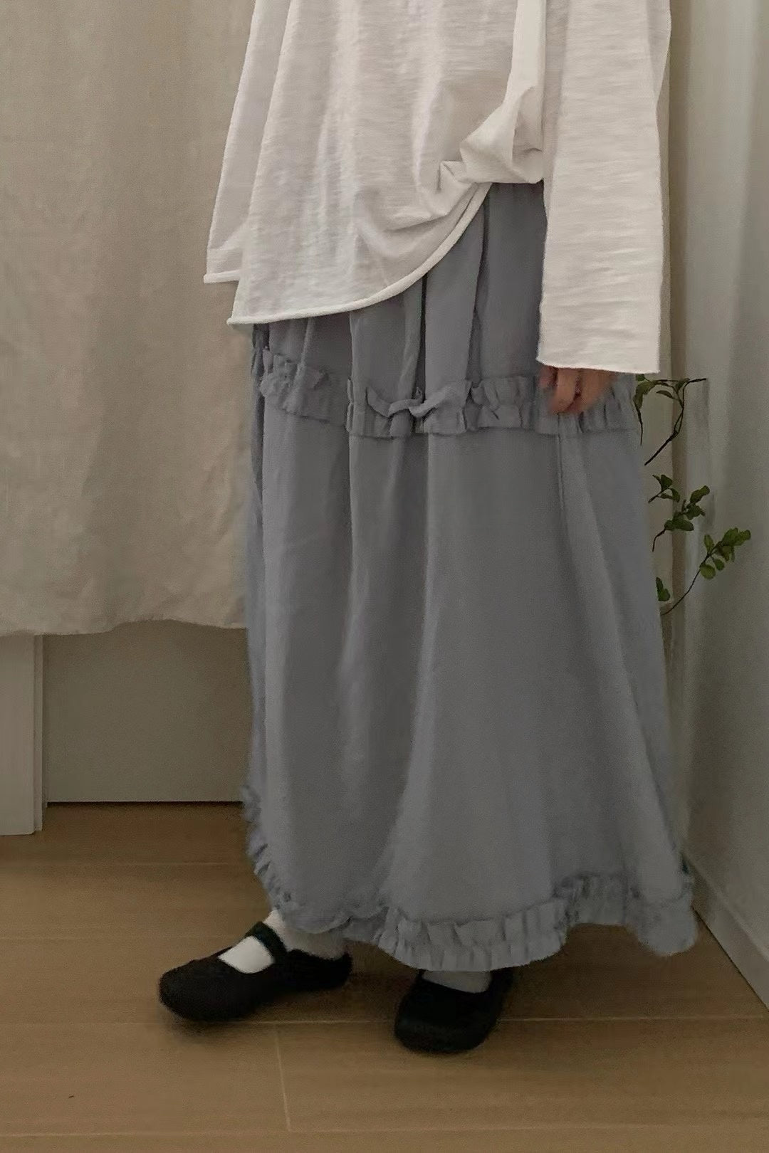 雙層Ruffle花苞泡泡裙|3色入