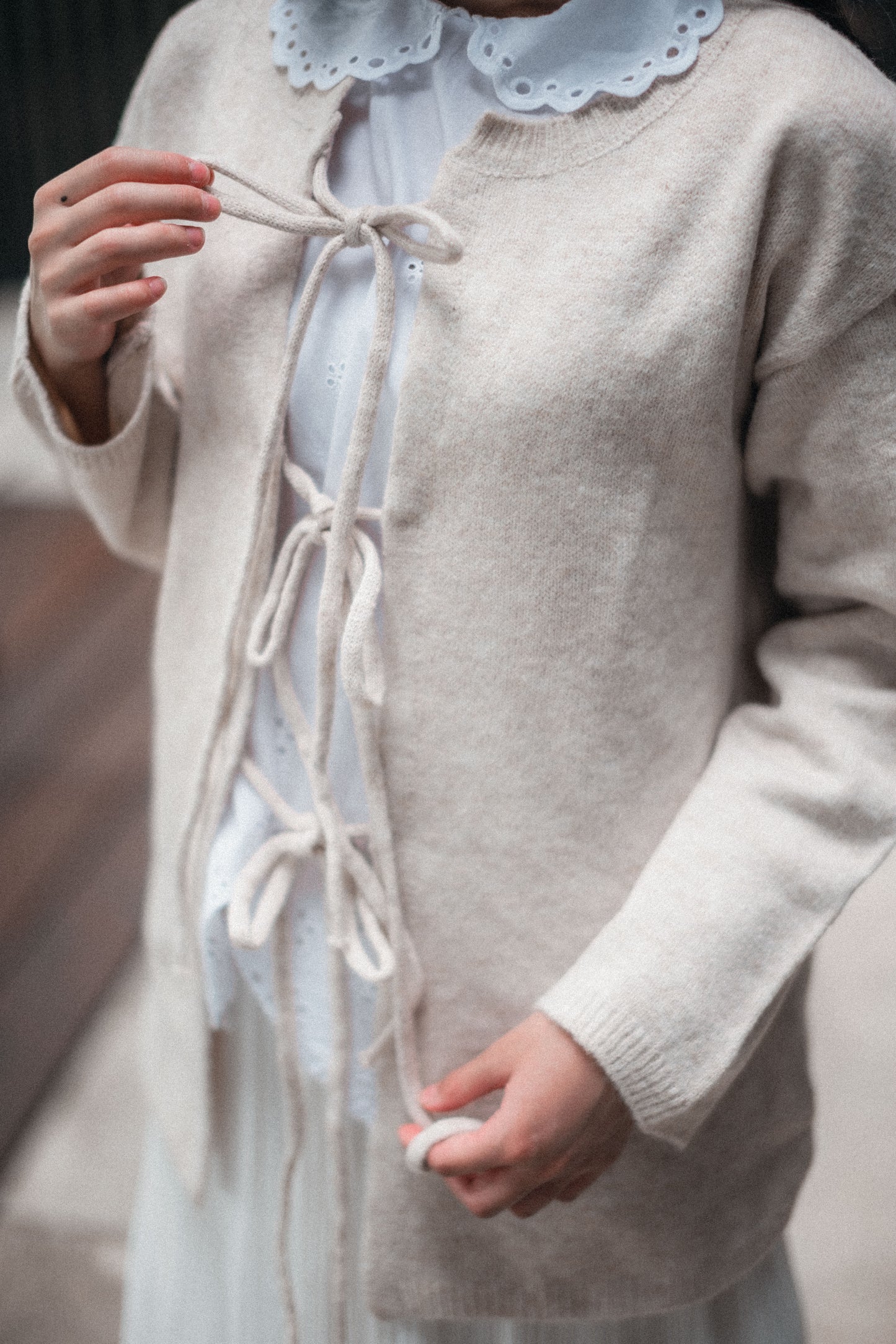 2ways綁帶寬鬆針織毛衣|2色入