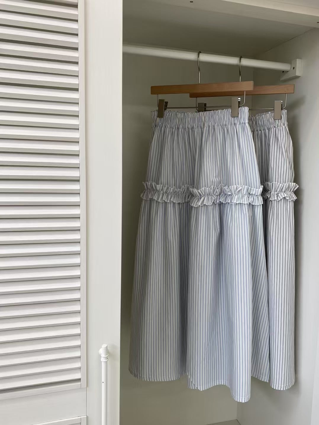 恤衫feel▫️小ruffle條子sk|2色入