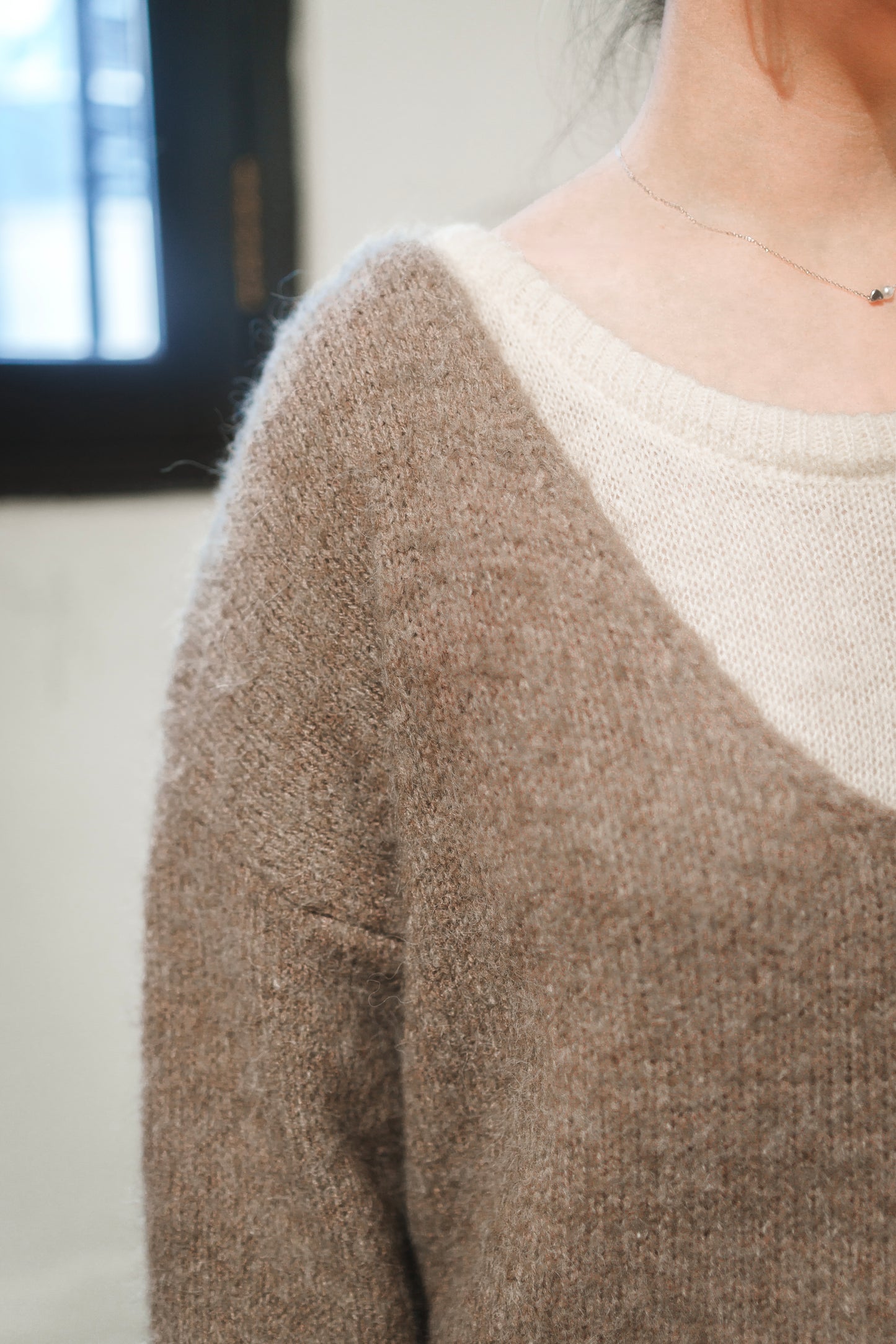 綿綿大V領連圓領背心針織兩件套 | 2 colors