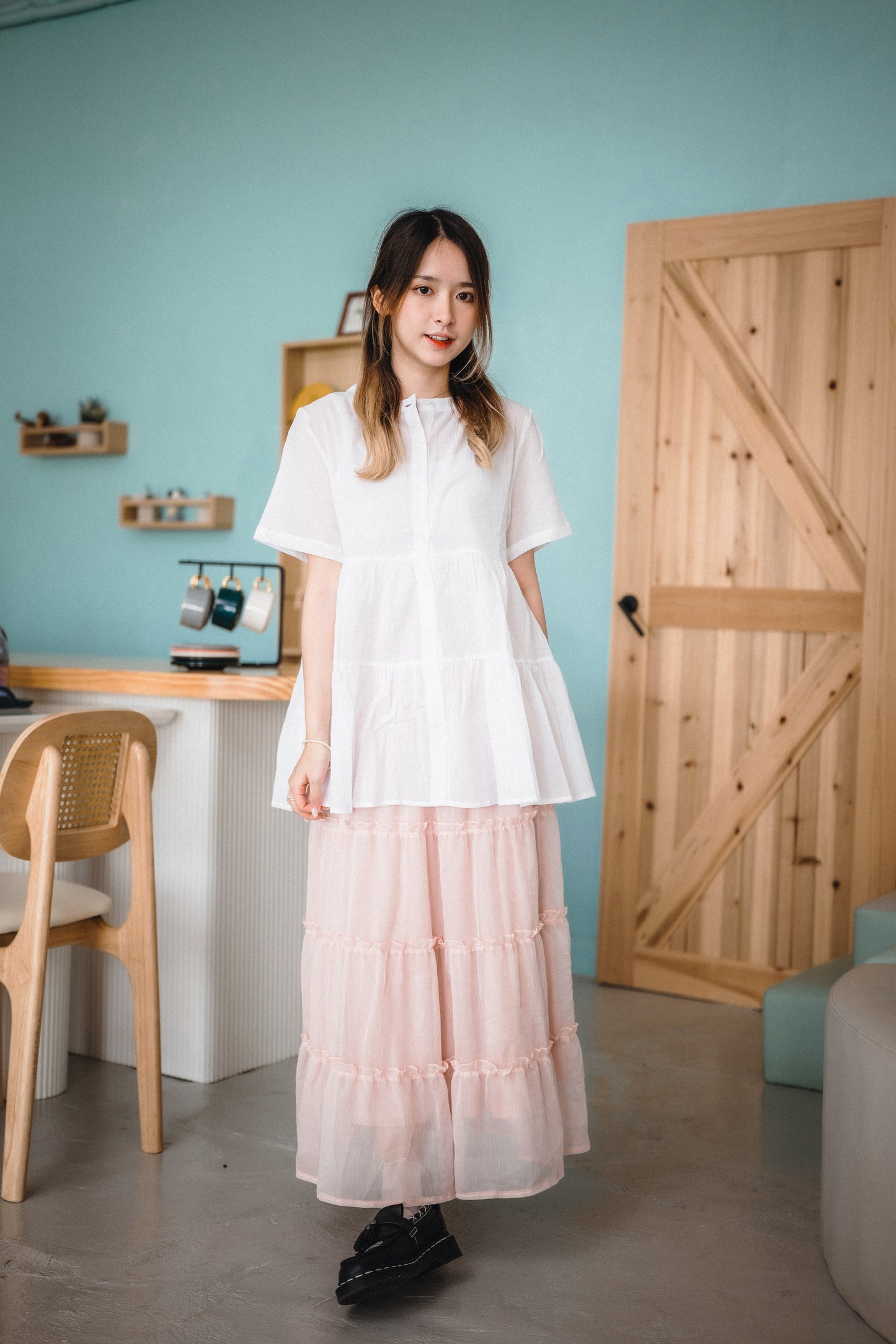 百搭の娃娃開鈕短袖襯衫🧸|3色入