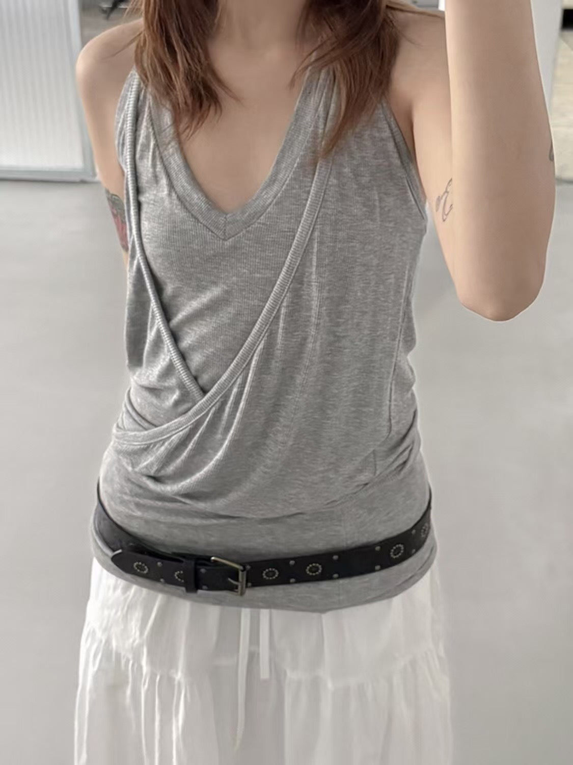 日韓系適用!柳釘鈎花皮帶|1色入