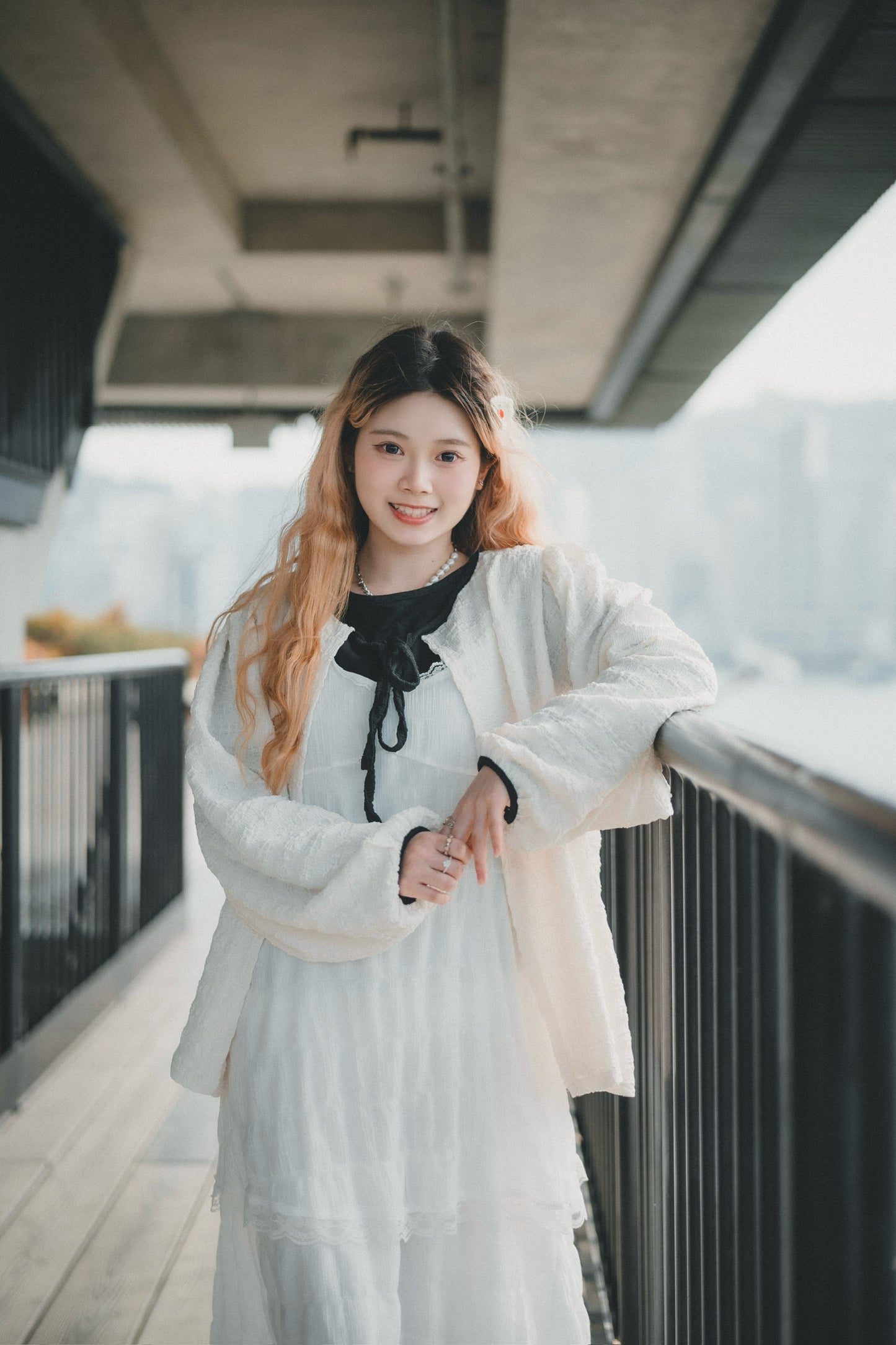 泡泡質蝴蝶結綁帶外搭|2色入