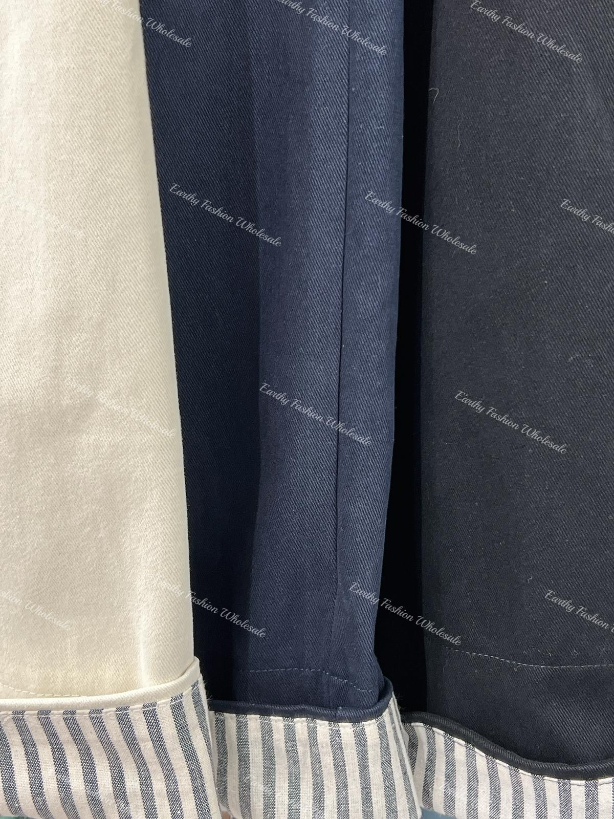 2WAY內直條布長褲|3色入