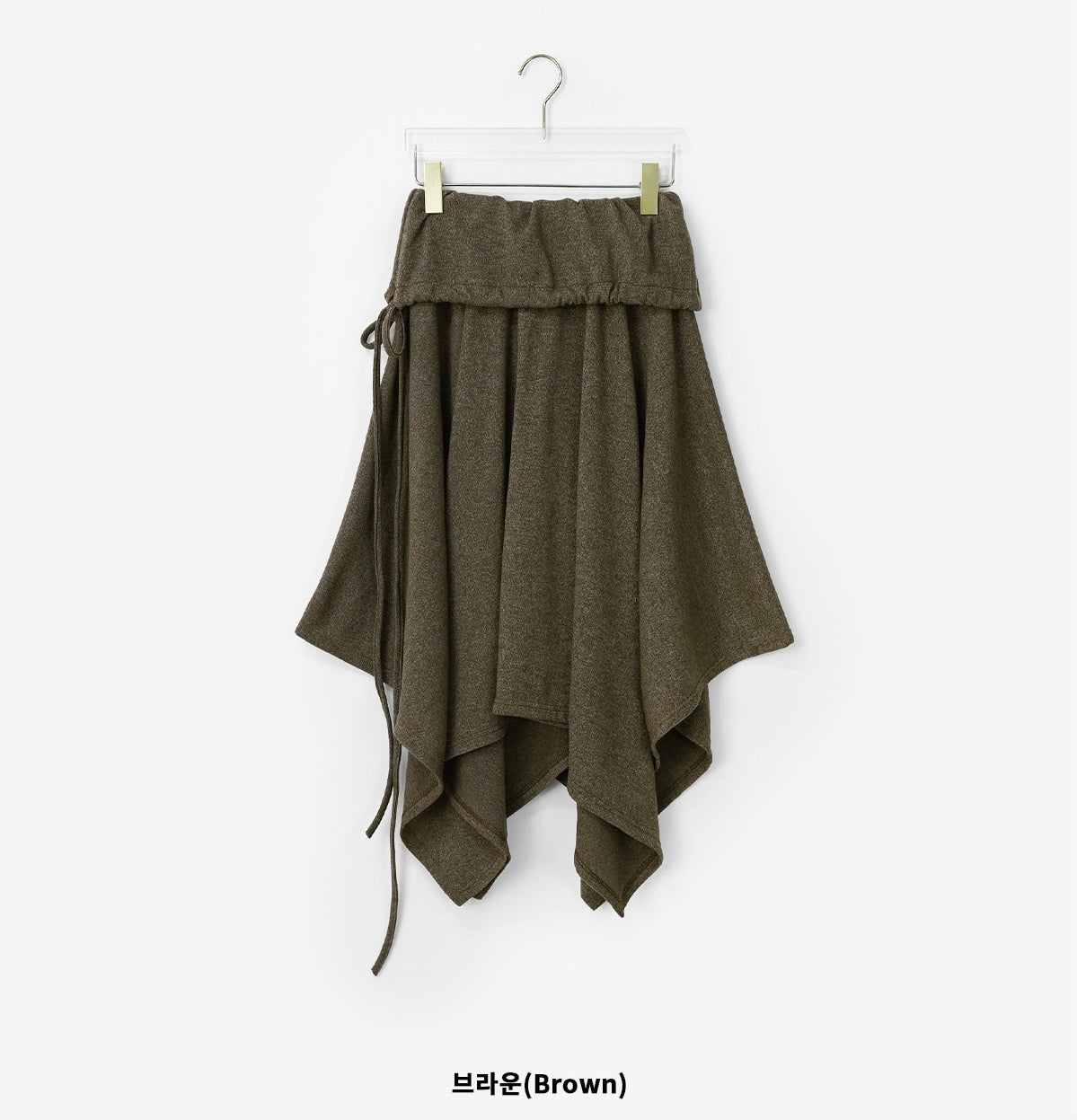 不對稱下擺中長版半裙|2色入