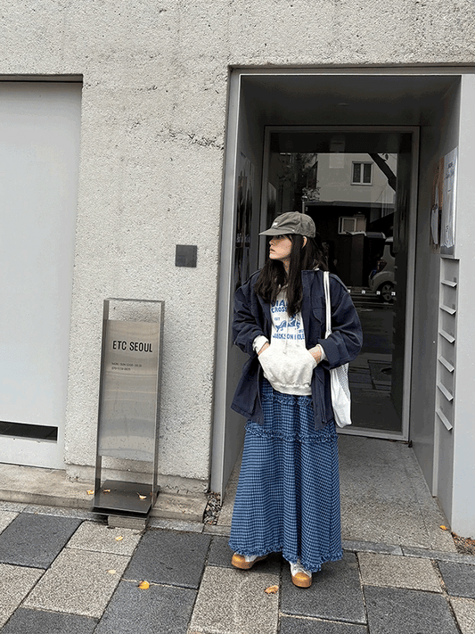 Blueblue🫧格子sk|2色入