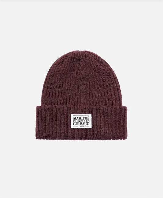 MARITHE FRANCOIS GIRBAUD CLASSIC LOGO BEANIE - Burgundy