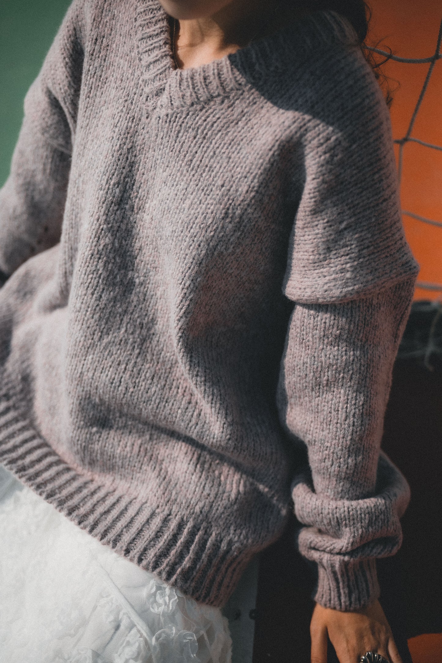 節日感!混色V領針織上衣|7色入