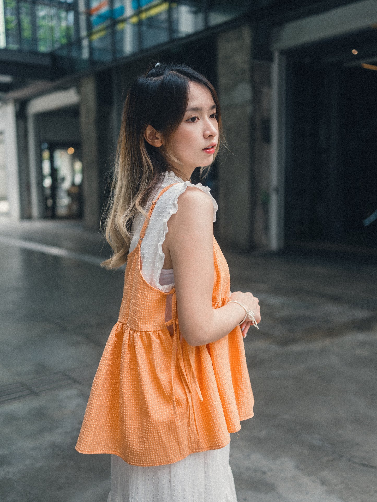 夏日☀️暗格紋側綁帶外搭|4 colors