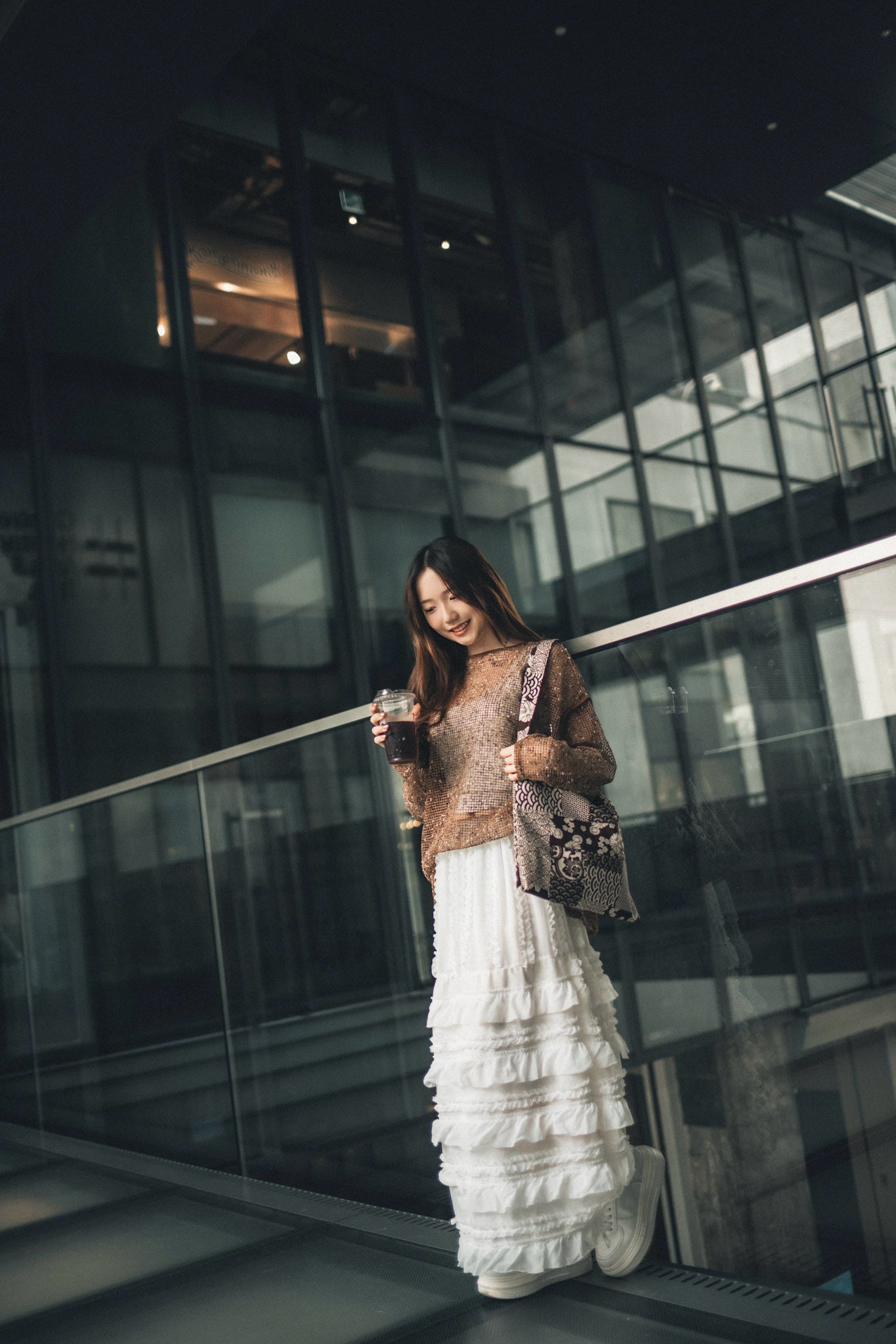 JP線粒點網格罩衫|3色入