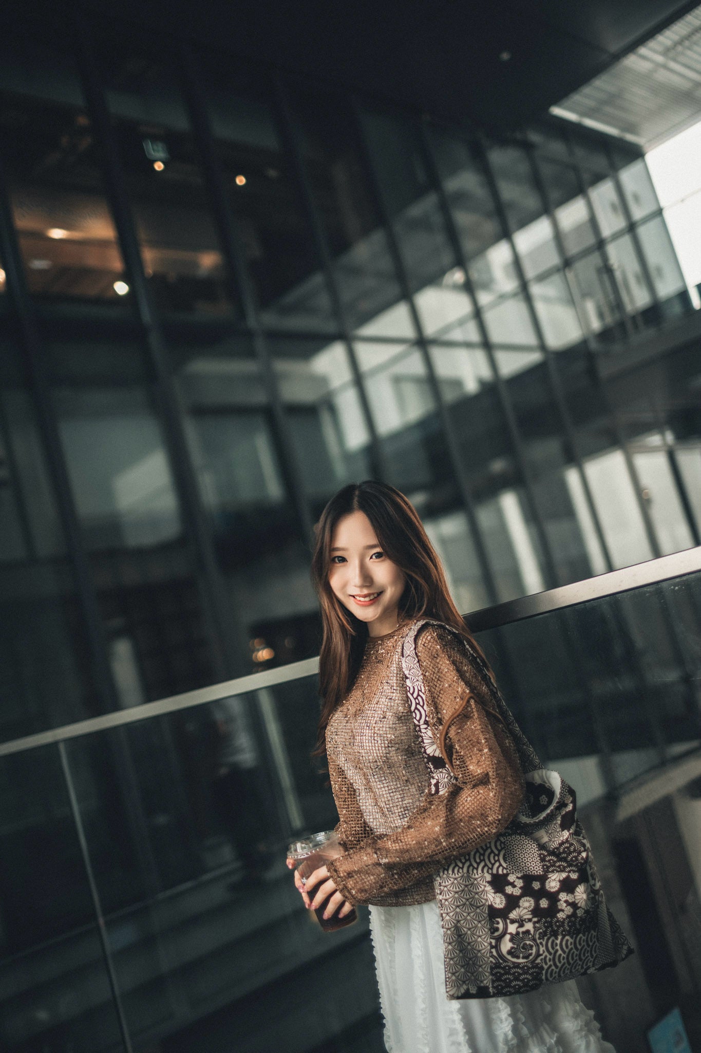 JP線粒點網格罩衫|3色入