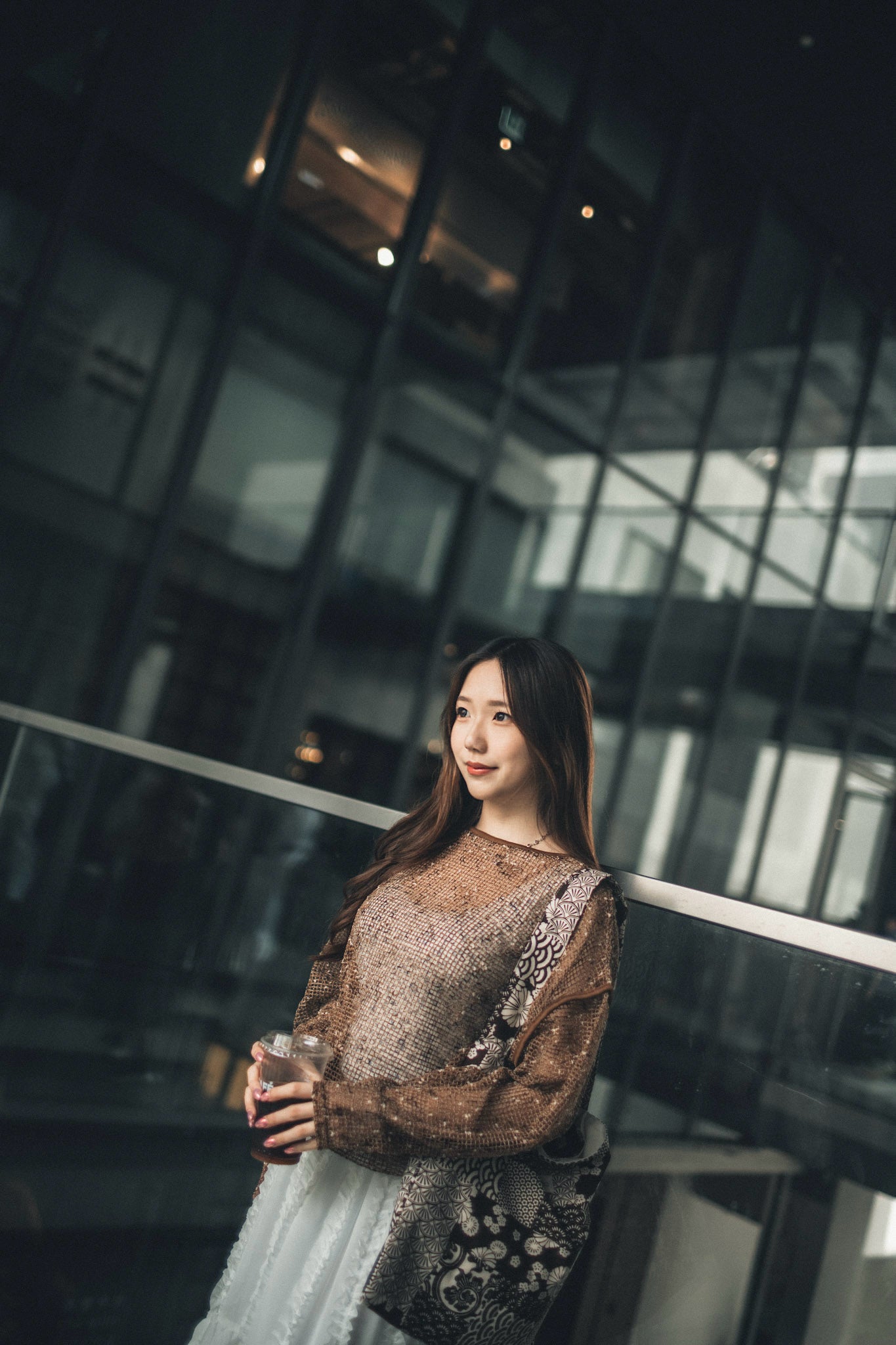 JP線粒點網格罩衫|3色入