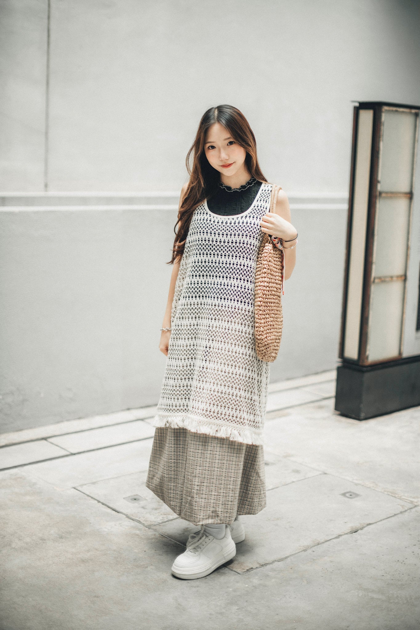 波希米亞▫️鈎織網格流蘇外搭layer|1色入