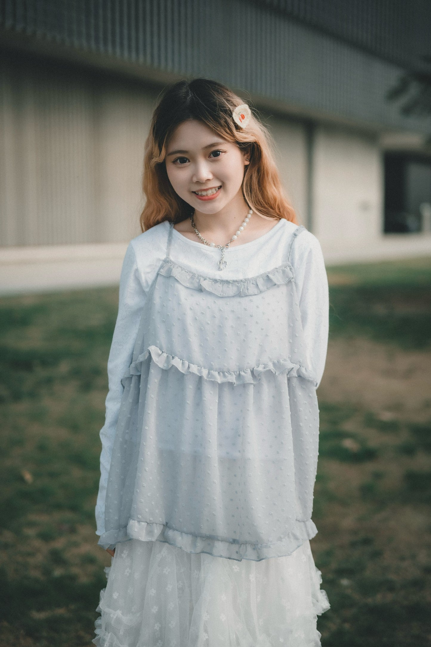 粒粒點花 ✿ 𝚛𝚞𝚏𝚏𝚕𝚎輕透背心layer|3色入