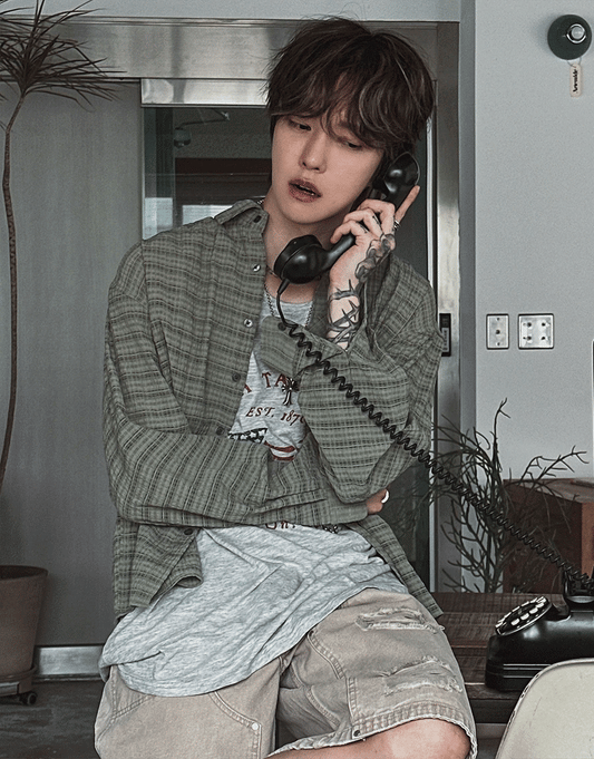 店主自留!Unisex泡泡格紋襯衫|4色入