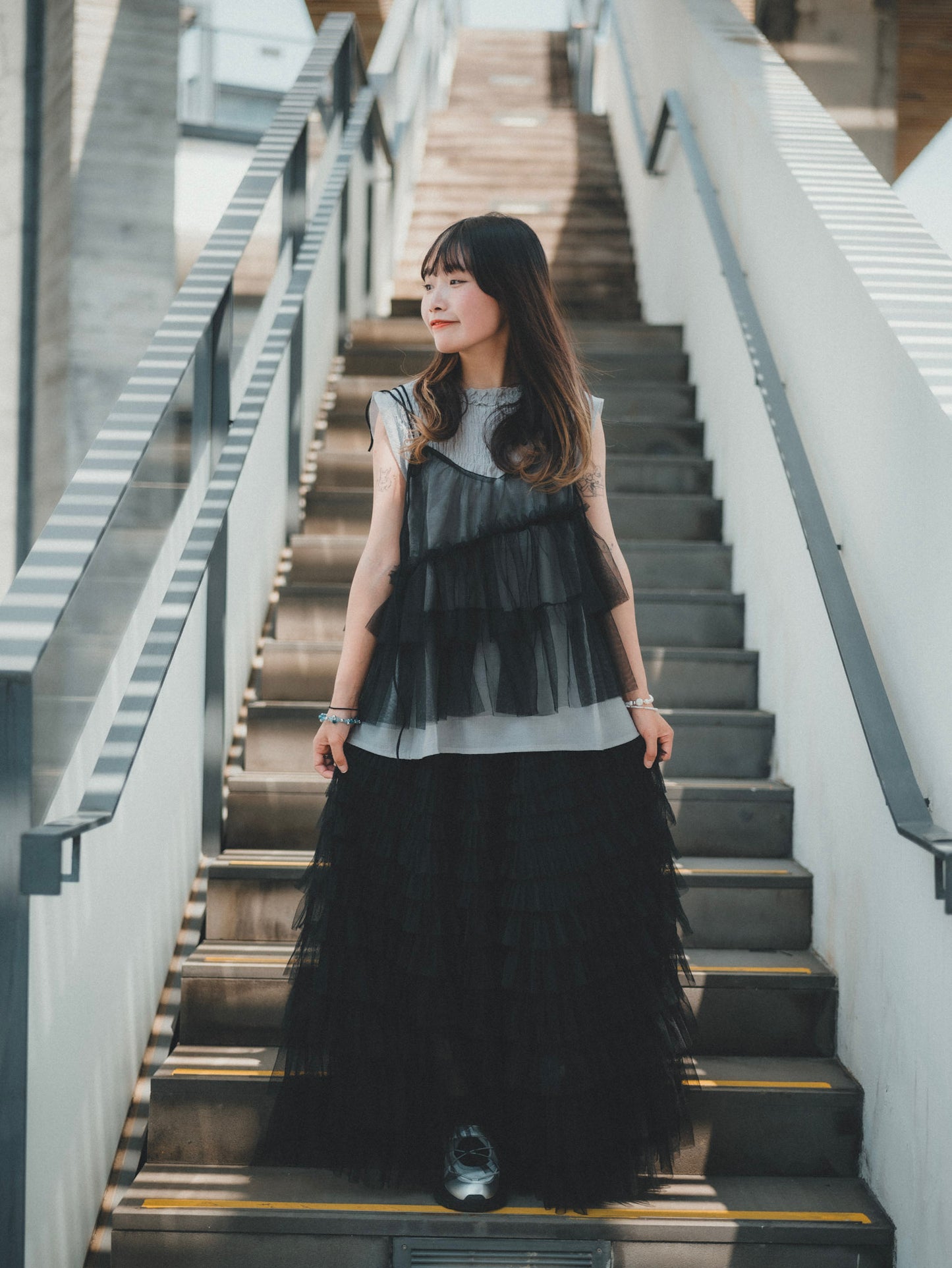 超仙氣✨ 綁結肩帶紗紗layer|3色入