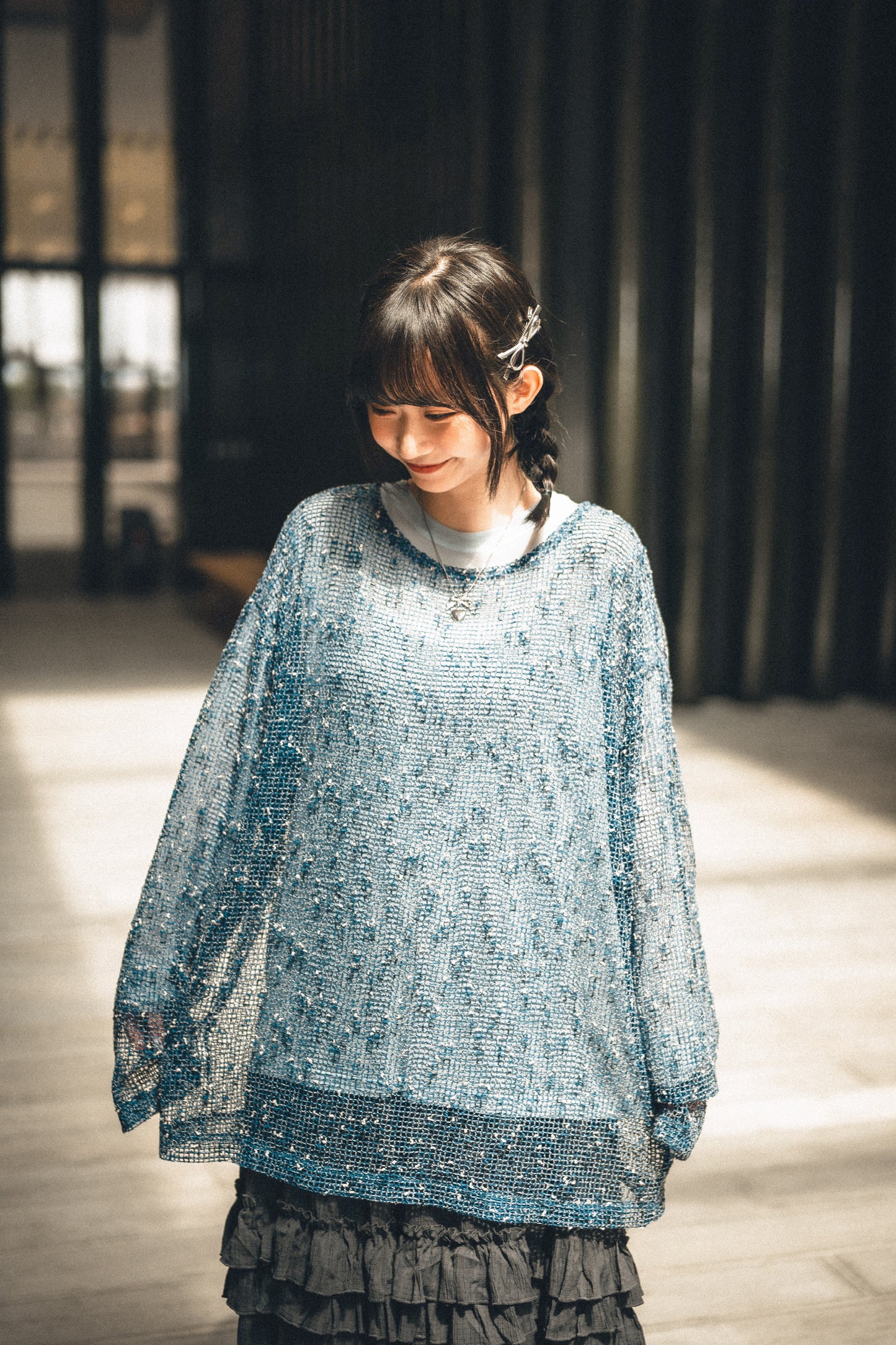 KR線粒點鏤空網格TEE|3色入