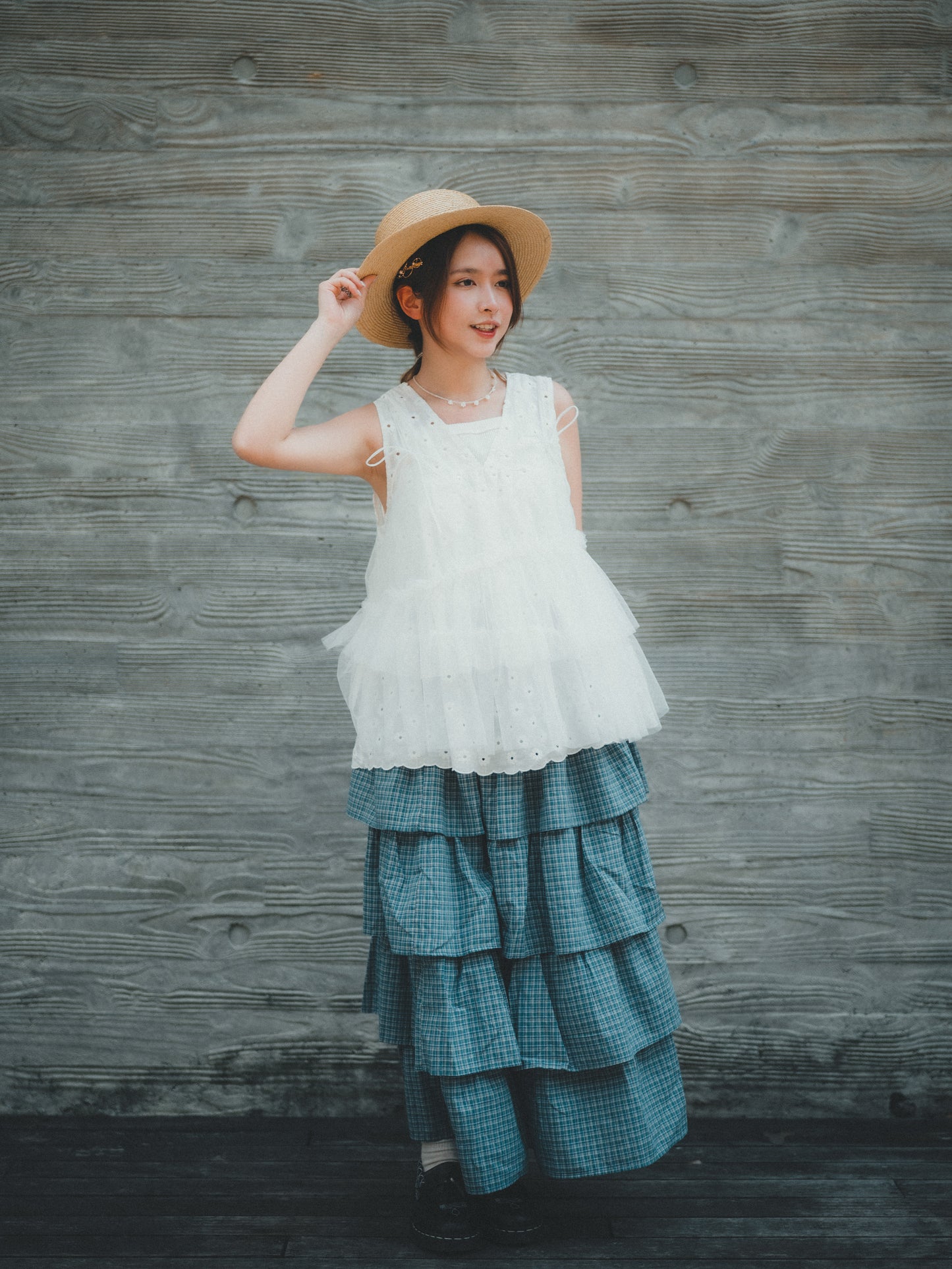 好襯 ✿ 小v領通花背心|5色入