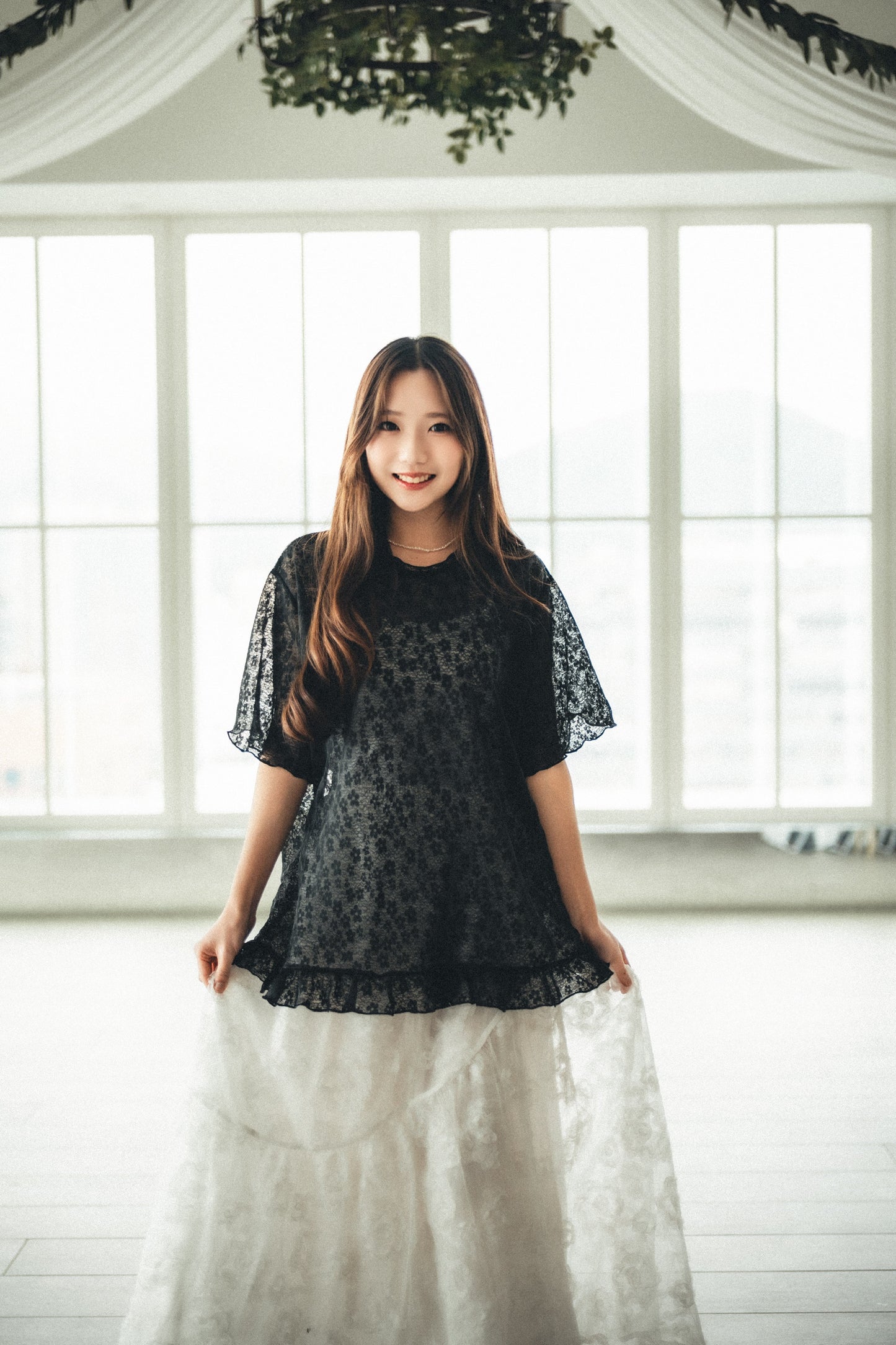 Fafa♪٩✿´ヮ`✿ 透膚oversized top|2色入