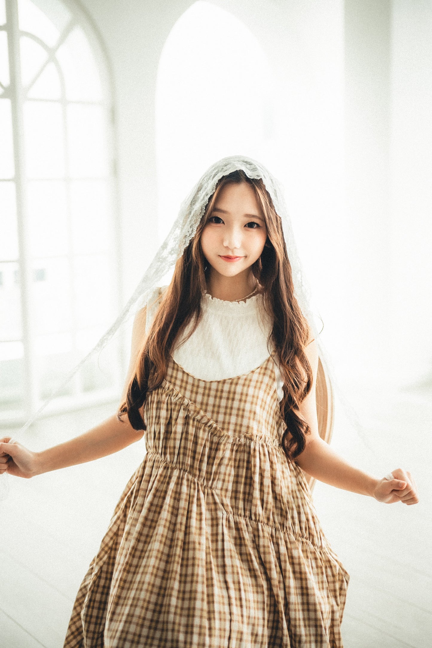 夏季色系🍬格子斜ruffle吊帶ops|3色入