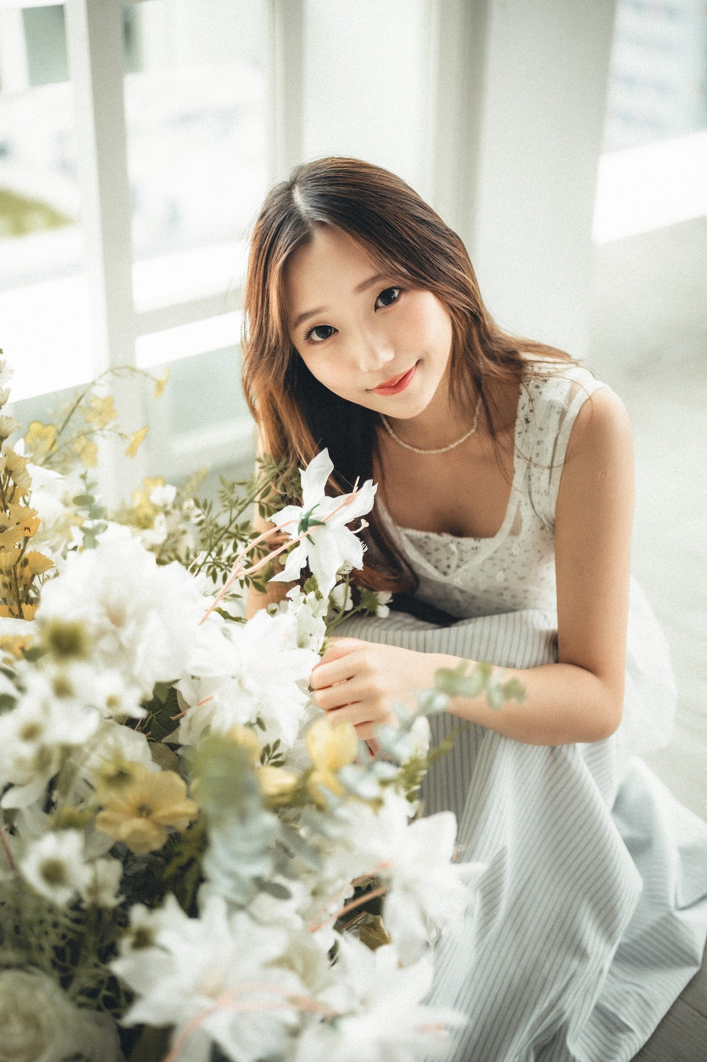 夏天💐小碎花方領背心|3色入