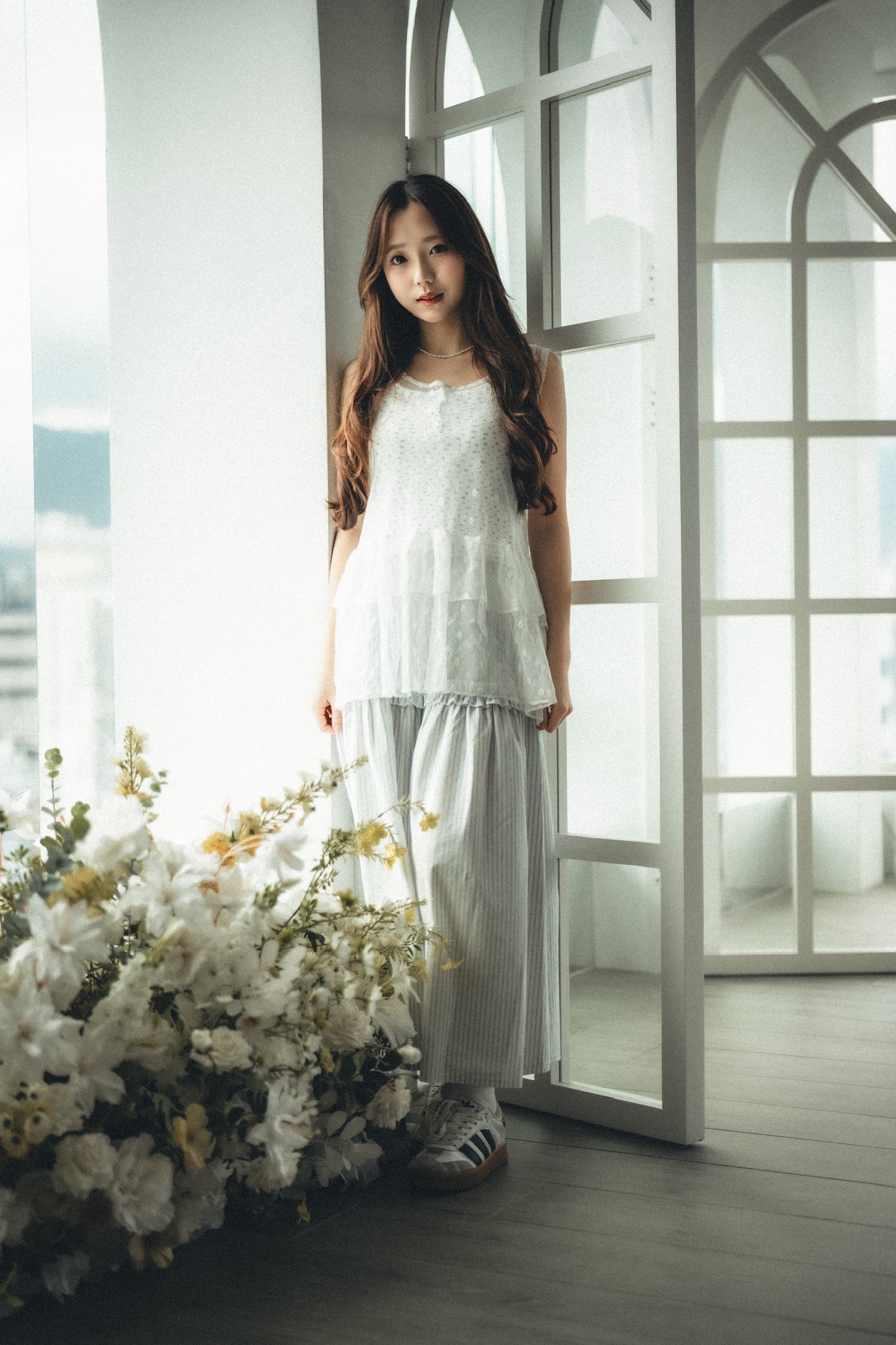 恤衫feel▫️小ruffle條子sk|2色入