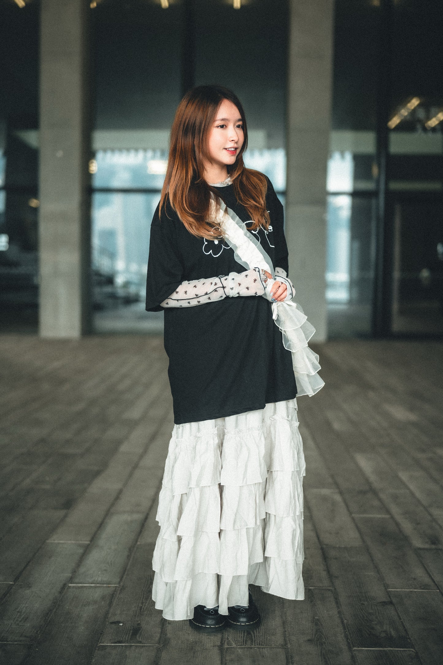 手繪🖍️三朵花寬鬆TEE|4色入