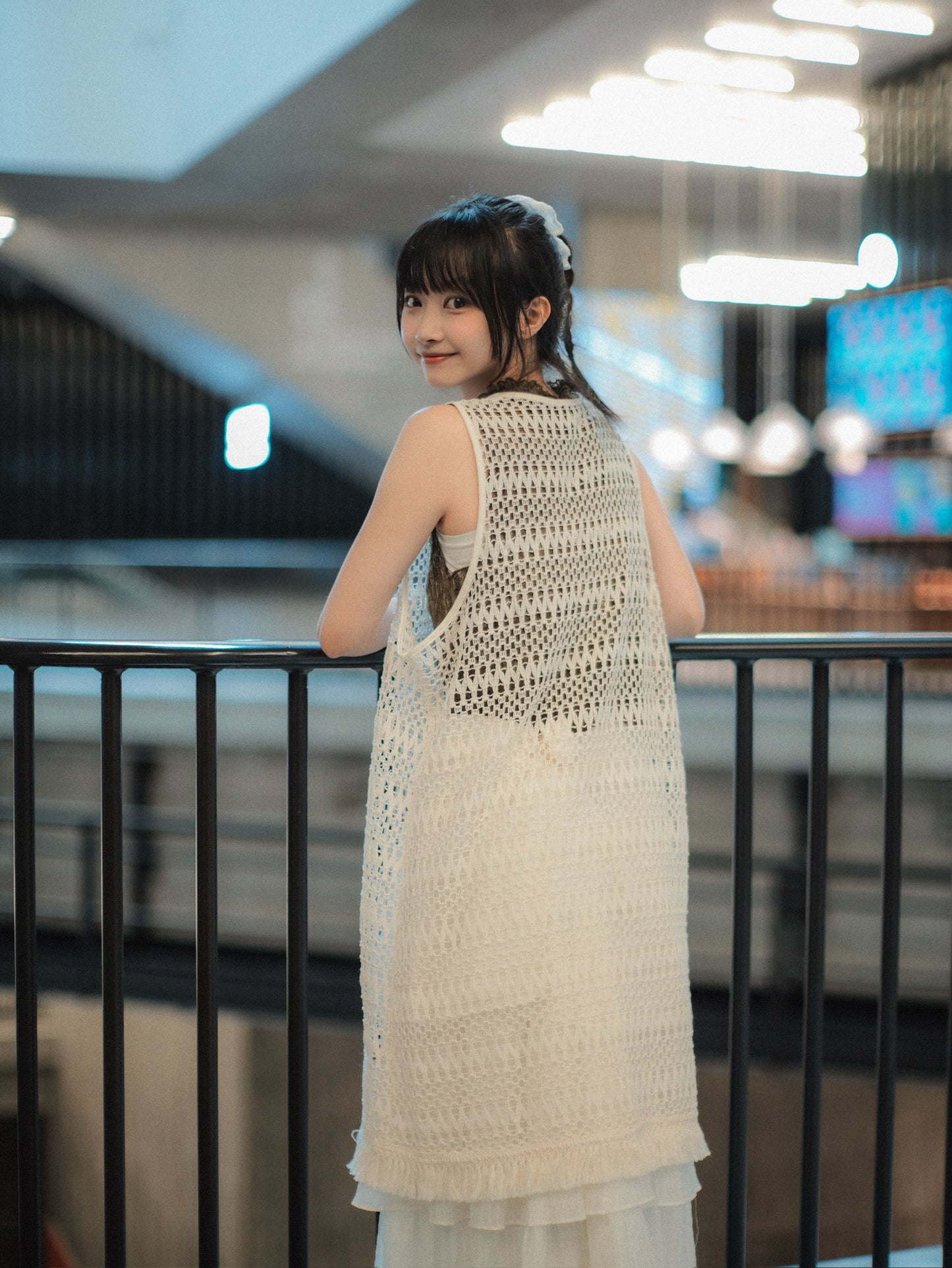 波希米亞▫️鈎織網格流蘇外搭layer|1色入