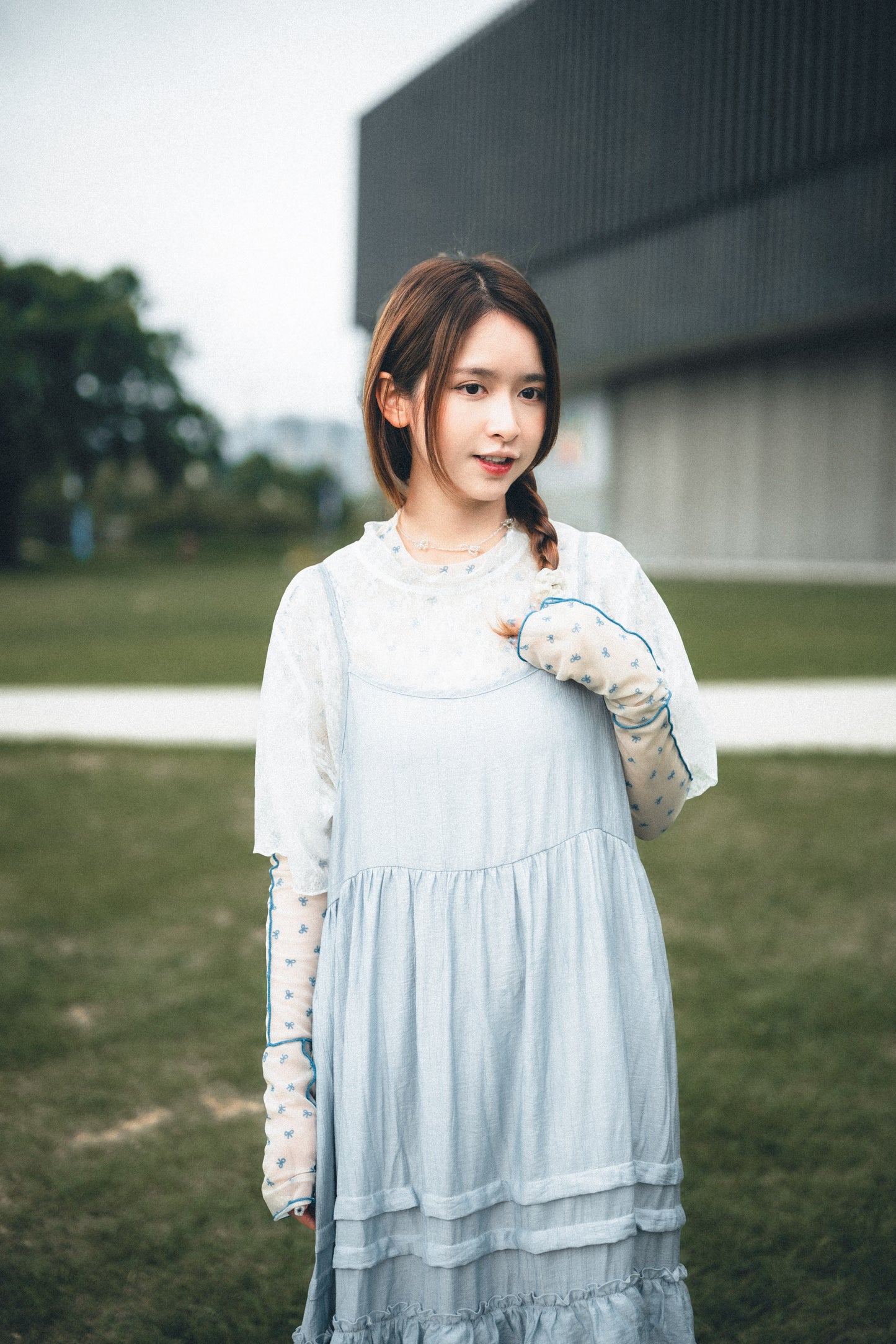 Fafa♪٩✿´ヮ`✿ 透膚oversized top|2色入