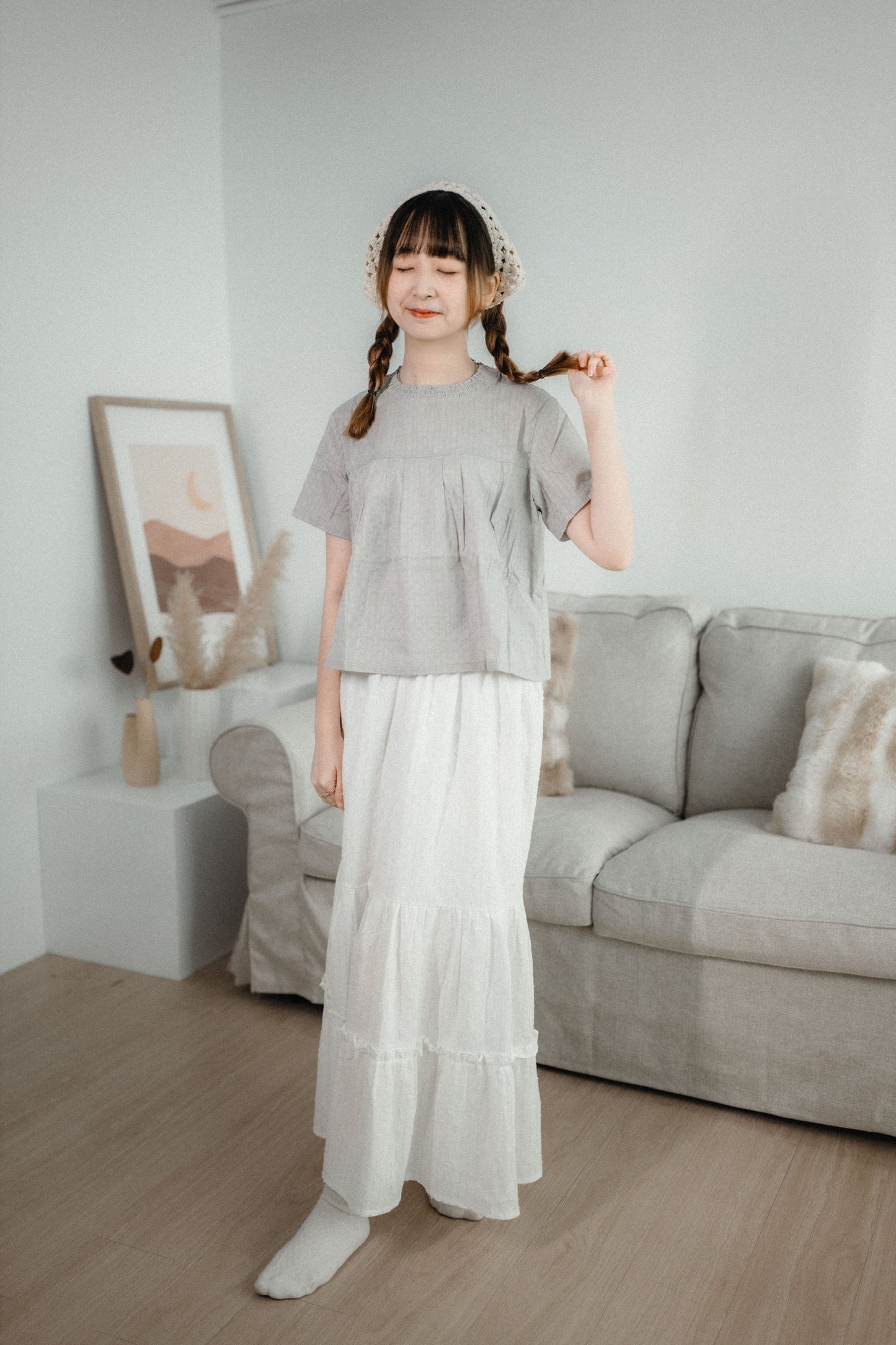 Dot dot點點Ruffle半身裙|1色入