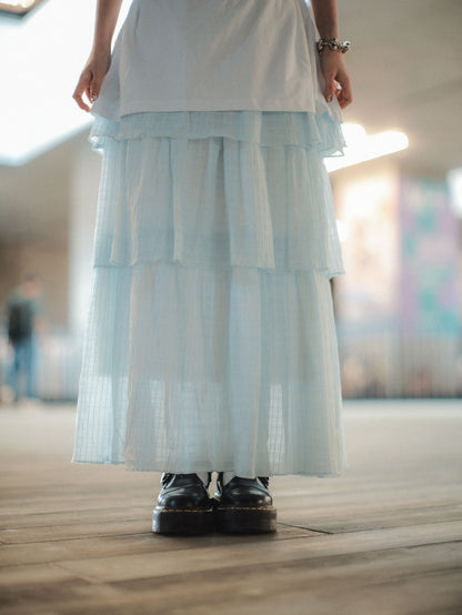 顯瘦の選！三層layer暗格半身裙｜3色入