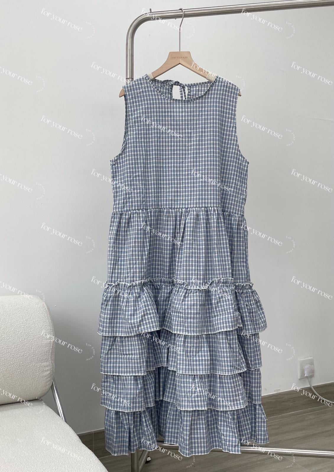 重工！日系格紋層層蛋糕ops｜2色入