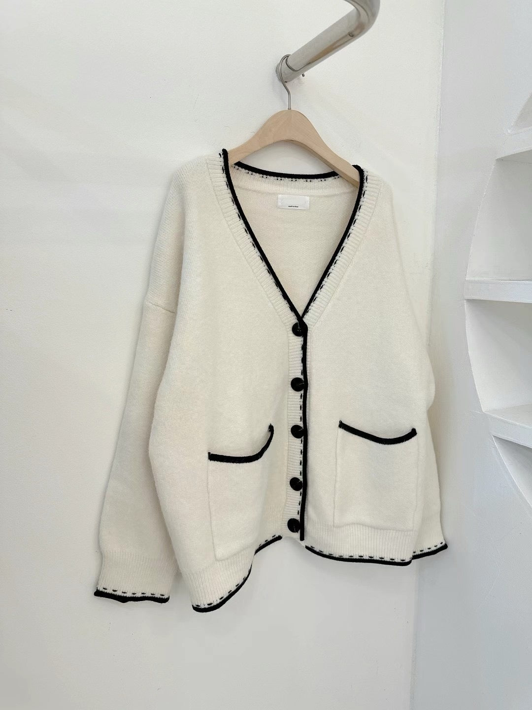 厚實拼邊長外套｜3色入