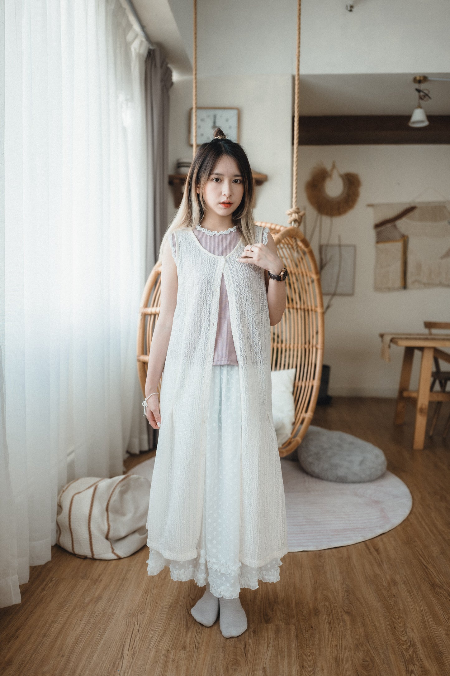 簡約Lace花邊背心｜3色入