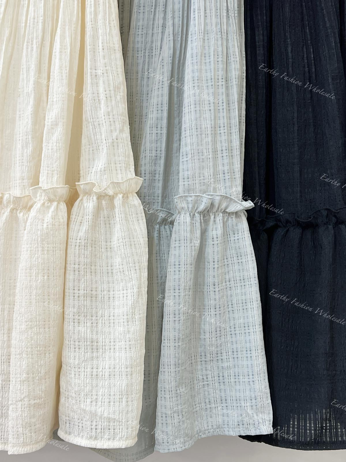 熱賣🔥 暗格Ruffle半身裙配幼腰帶｜3 color