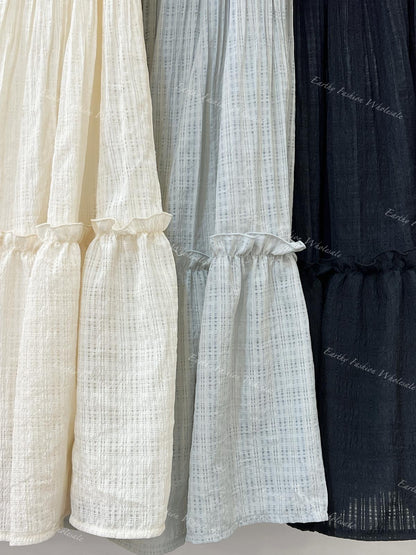 熱賣🔥 暗格Ruffle半身裙配幼腰帶｜3 color