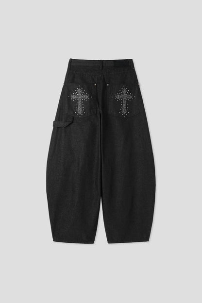 豹紋十字架彎刀褲｜1色入