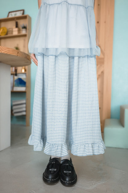 夏日甜甜🧇 格仔餅𝕎𝕒𝕗𝕗𝕝𝕖半身裙｜4色入