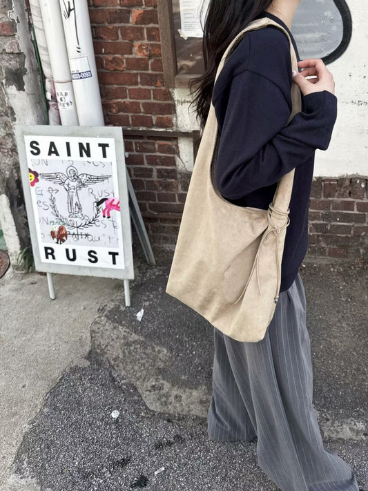 KR麂皮中容量單肩包｜3色入