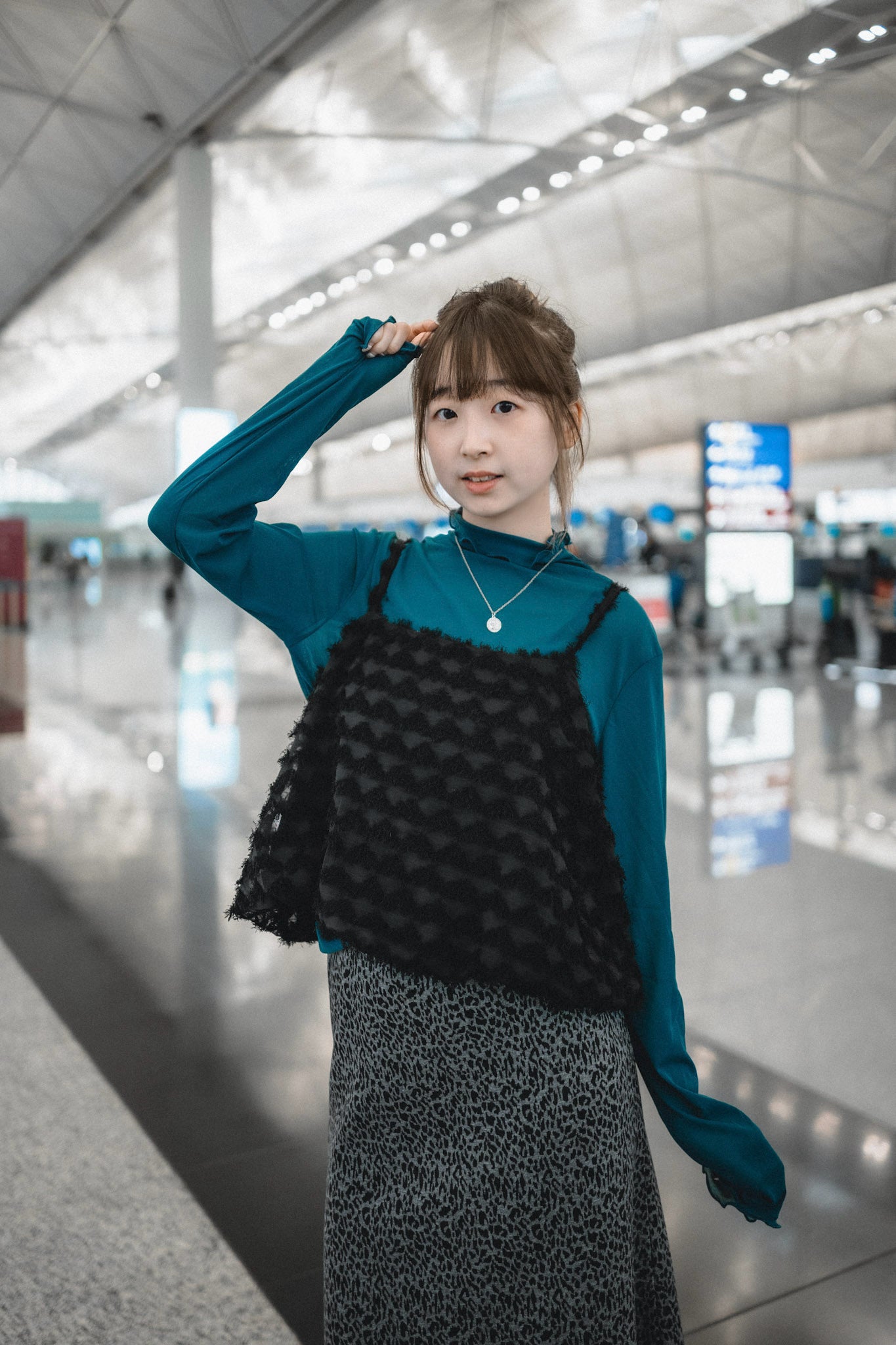 毛毛菱格吊帶背心外搭｜4色入