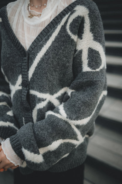 超靚必入😭❣️線描蝴蝶結針織外套｜3色入