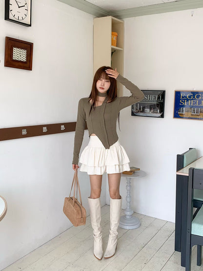 Double Layer Cakey Skirt🧁｜3色入
