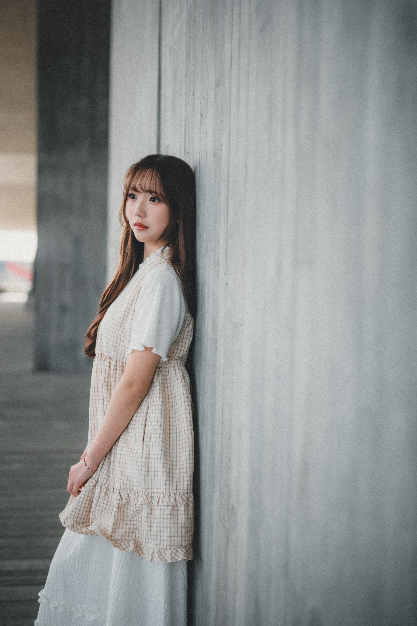 日系kawaii💓 RUFFLE小格紋綁帶背心｜4色入