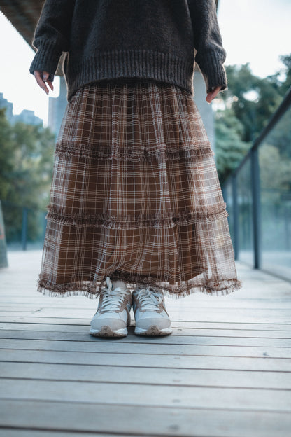 日系🔹格子層層蛋糕裙｜3色入