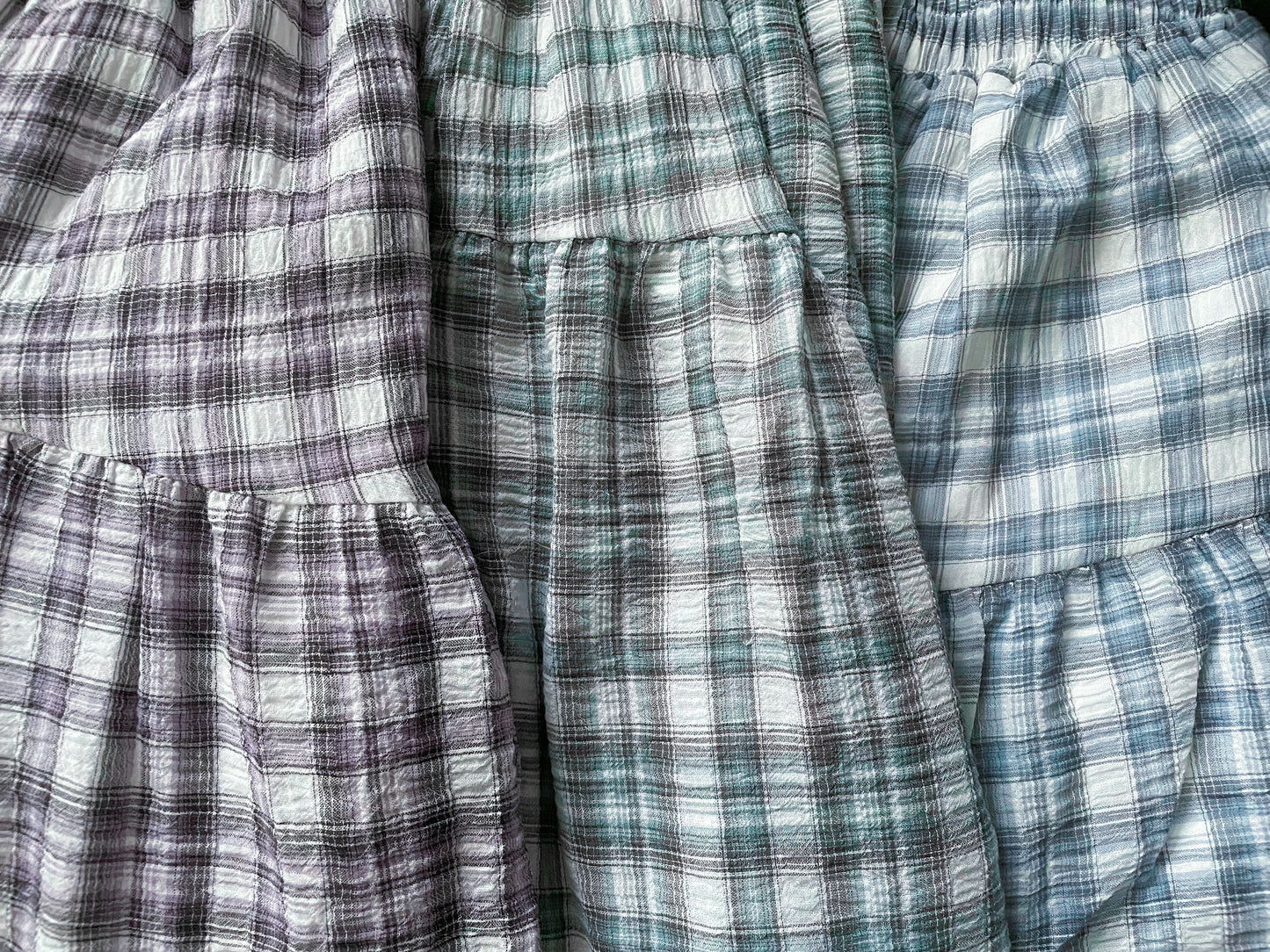 熱賣comeback❤️‍🔥 斜cut格紋三層蛋糕裙｜3色入