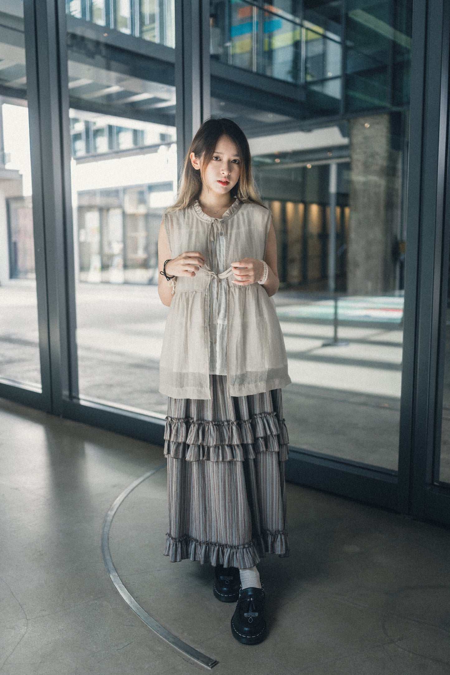 Ruffle領透透綁帶背心｜4 colors