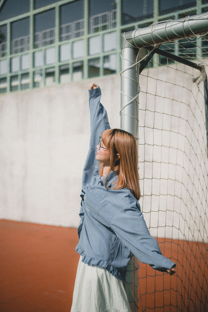 RUFFLE下襬➿小格子襯衫｜4色入