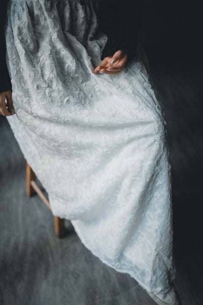 立體花花V領透透OPS｜2色入