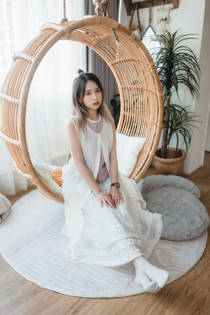 春夏🌿 藤織開鈕長外搭｜3色入