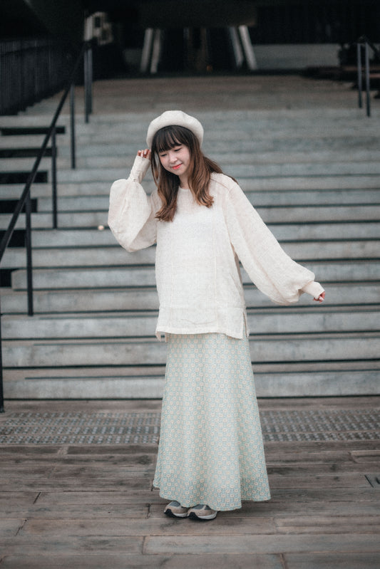 田園風印壓Fafa🌼魚尾傘裙｜4色入